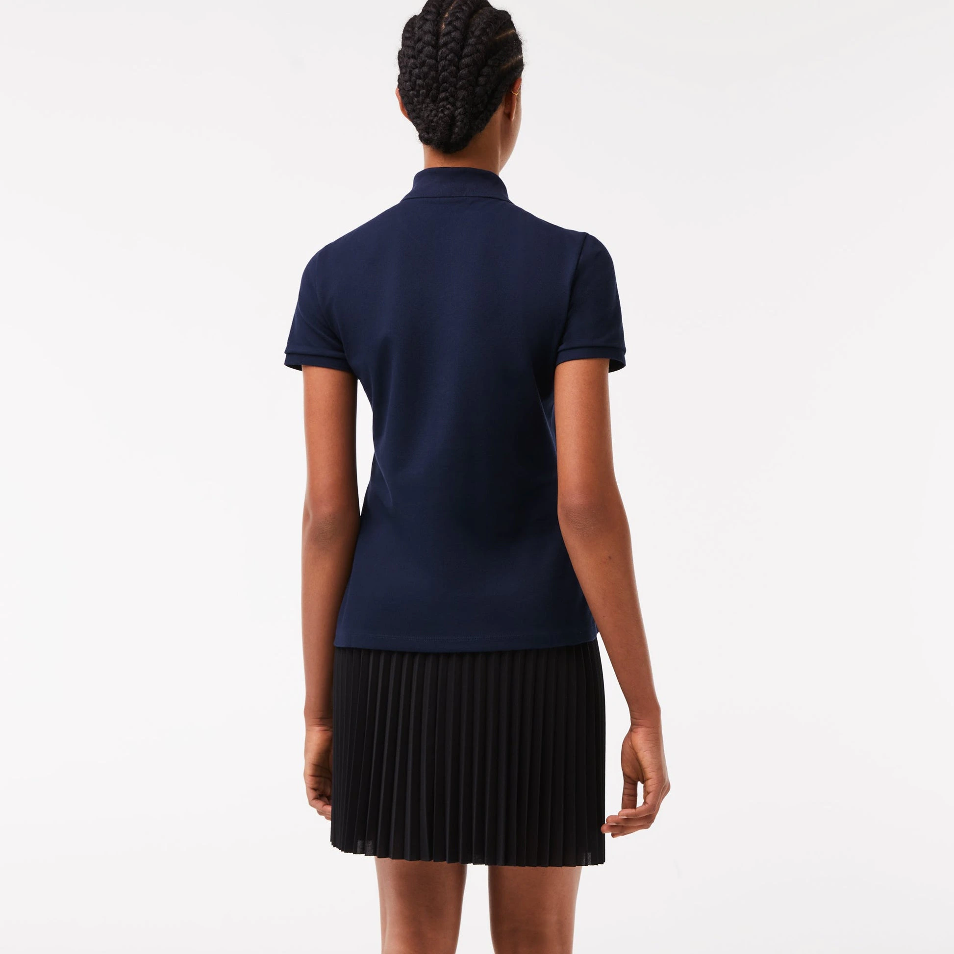 Navy Lacoste slim fit polo